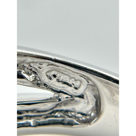 Natural Purple Tanzanite Oval Cut & Round White Diamond Ring in Platinum Size 8 - Picture 7 of 10